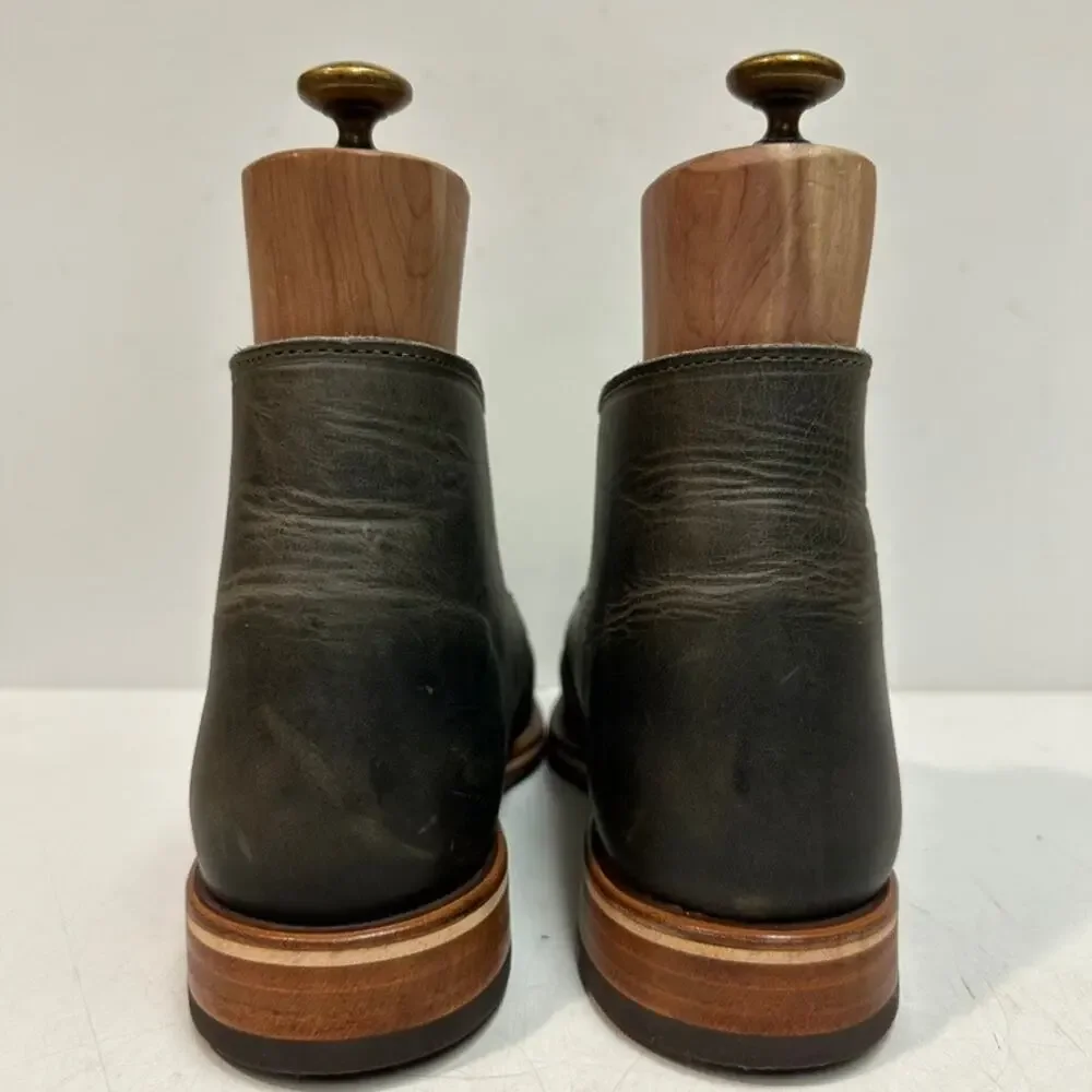 NEW HEELS Rancourt & Co. x Helm Hynes Chukka Boot Gray Olive Green Maine USA 7.5